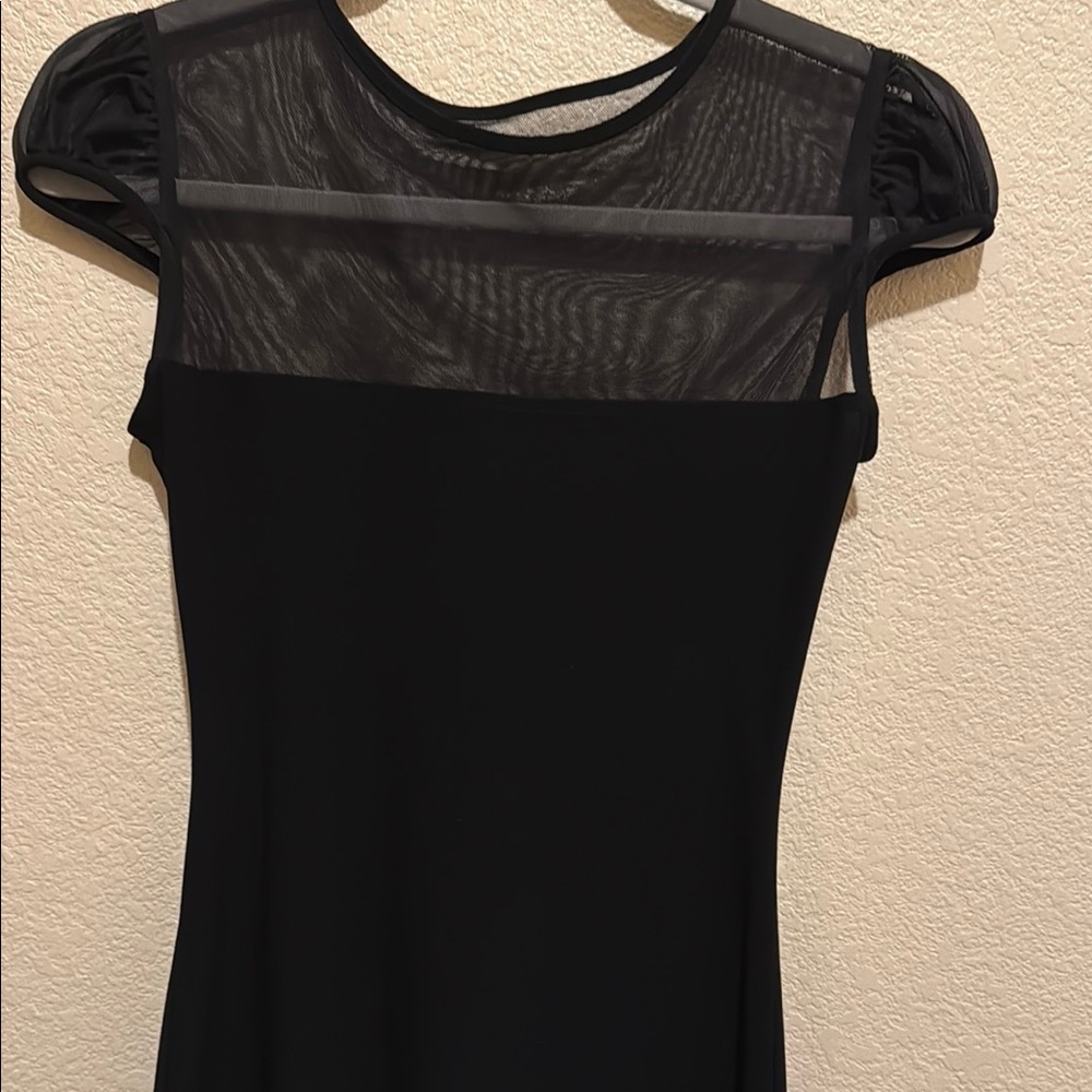 Elegant Black Mesh Dress